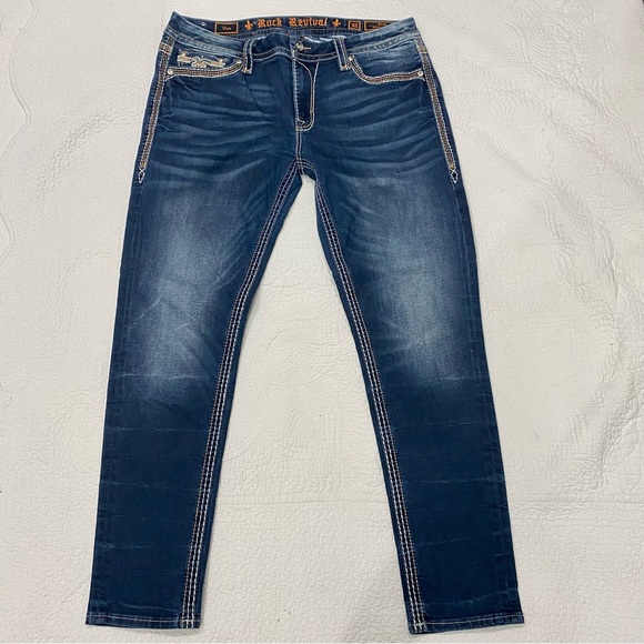 Sold ❤️Rock Revival Vien Easy Ankle Skinny Size 32 - Picture 4 of 12